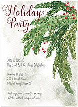 Painted Evergreens Invitation D1797U-4B Painted Evergreens Invitation D1797U-4B
